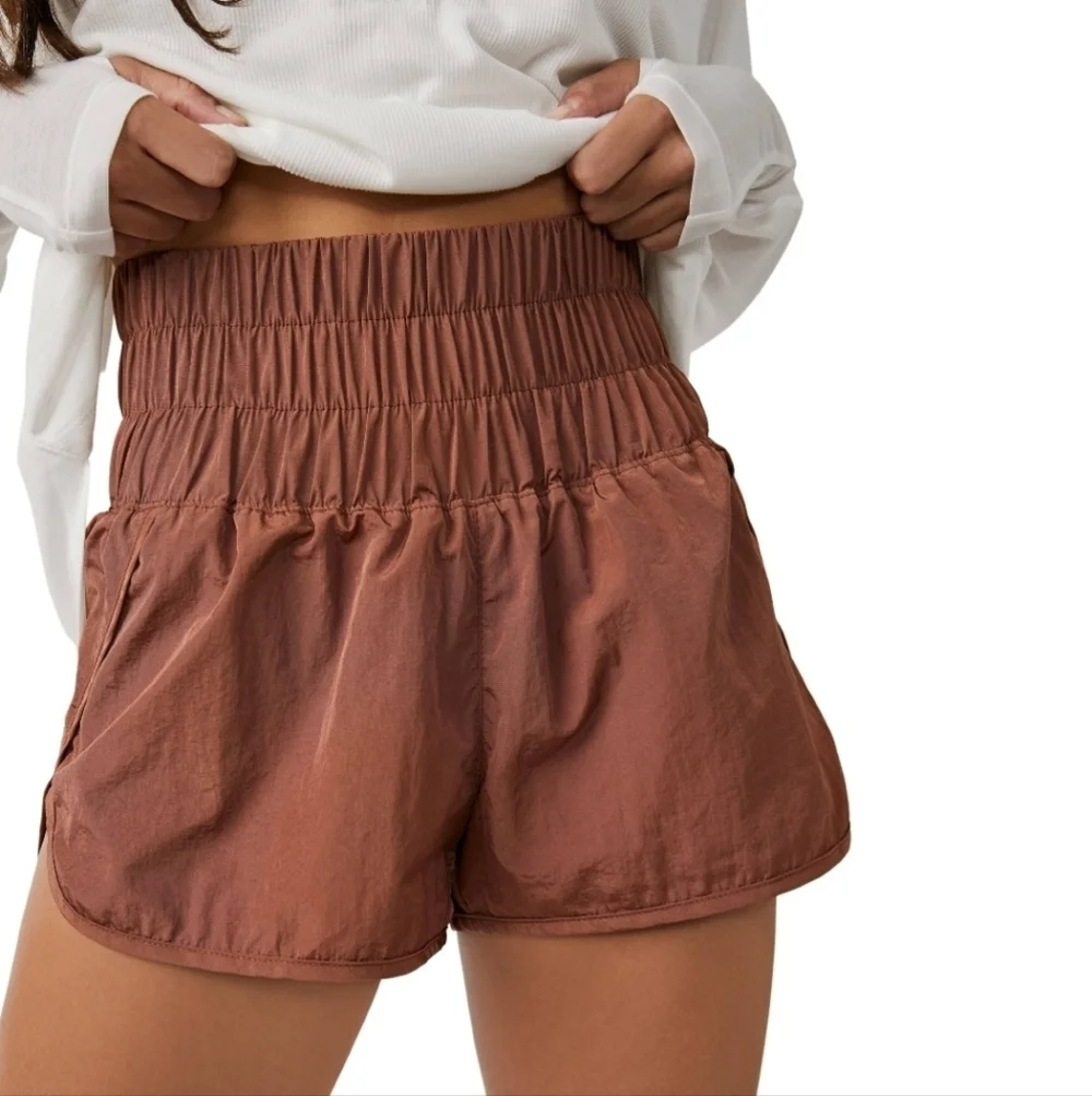 FREE PEOPLE MOVEMENT THE WAY HOME SHORT PERUVIAN WALNUT Size Medium - Picture 13 of 14